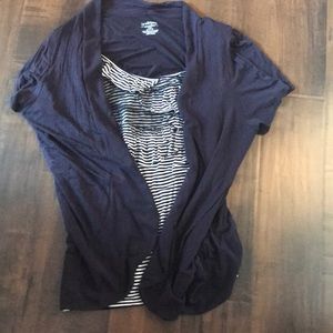 Nautical-inspired Lane Bryant mock shrug top
